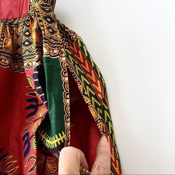 D’Iyanu Bold African Print Maxi Skirt with Sash - Picture 3 of 8